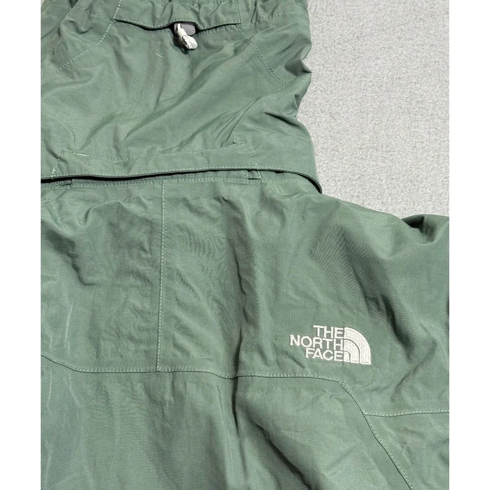 The North Face Mens HyVent Hooded Rain Jacket Green Medium Waterproof Shell In 1